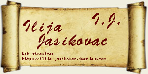 Ilija Jasikovac vizit kartica